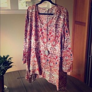 Emerald FH Print Necklace Tunic